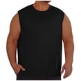 thumbnail image 1 of asjyhkr Plus Size Mens Athletic Tank Tops Mesh Stretch Sleeveless Crew Neck Shirts Gym Running Workout Shirts(XXXXL,Black), 1 of 7