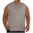 thumbnail image 1 of asjyhkr Plus Size Mens Athletic Tank Tops Mesh Stretch Sleeveless Crew Neck Shirts Gym Running Workout Shirts(XXXXL,Gray), 1 of 6