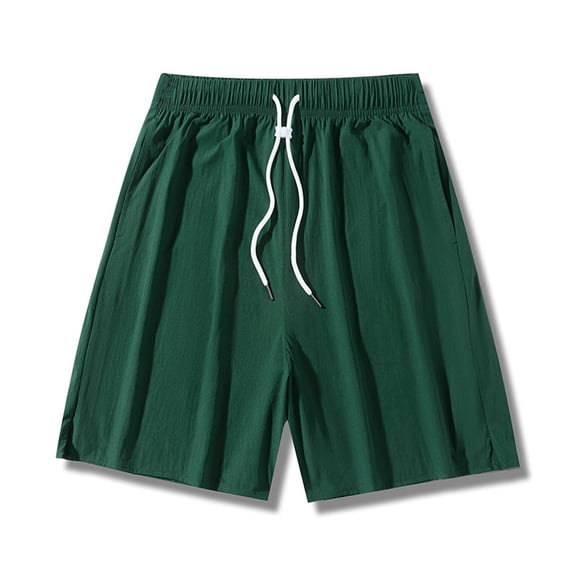asjyhkr Plus Size Mens Casual Shorts Lightweight Drawstring Elastic Waist Hiking Summer Beach Shorts with Pockets,M-5XL