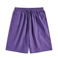 thumbnail image 1 of asjyhkr Plus Size Mens Casual Shorts Lightweight Drawstring Elastic Waist Hiking Summer Beach Shorts with Pockets,M-5XL, 1 of 3