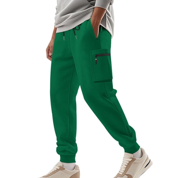 asjyhkr Plus Size Mens Cropped Pants Drawstring Elastic Waist Jogger Running Sweatpants with Pockets,M-5XL