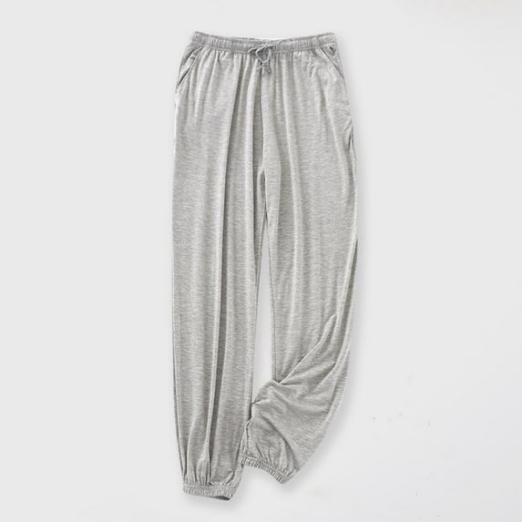 asjyhkr Plus Size Mens Pajama Pants Drawstring Elastic Waist Lounge Home Pants with Pockets,L-4XL