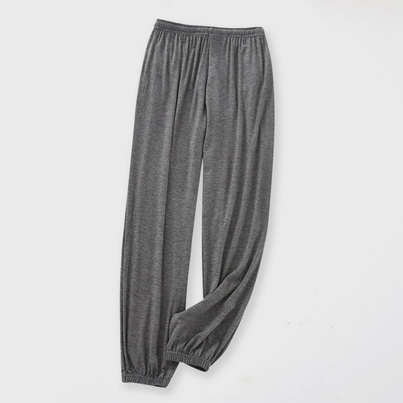 asjyhkr Plus Size Mens Pajama Pants Drawstring Elastic Waist Lounge Home Pants with Pockets,L-4XL