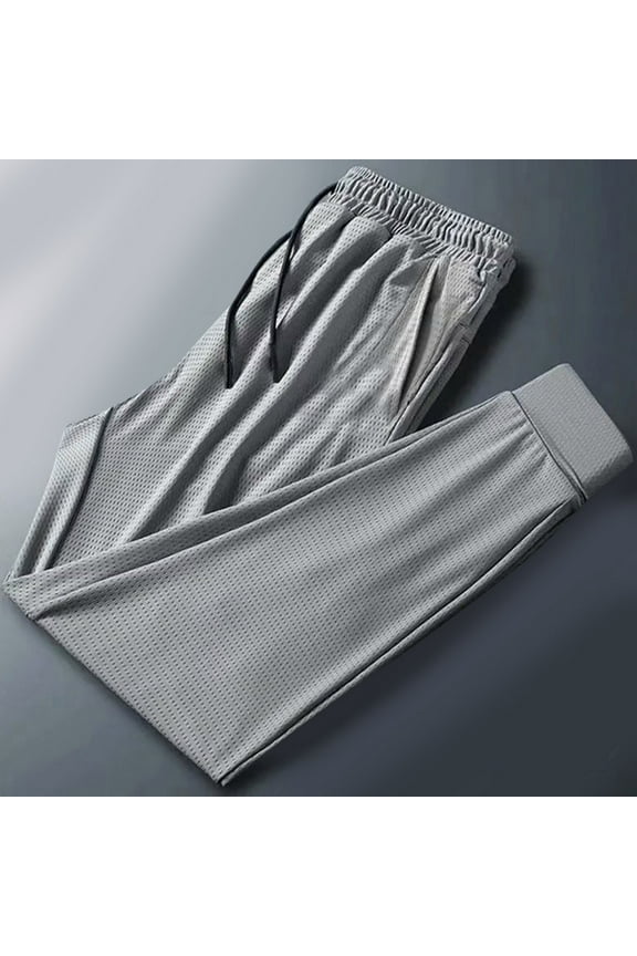 Plus Size Mens Sweatpants Elastic Waist Drawstring Lightweight Breathable Jogger Running Workout Pants with Pockets,M-5XL