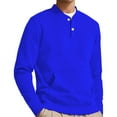 thumbnail image 1 of asjyhkr Plus Size Mens Sweatshirts with Pocket Button Crew Neck Long Sleeve Pullover for Gym Running Workout Athletic,S-5XL, 1 of 8