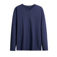 thumbnail image 1 of asjyhkr Plus Size Mens Undershirts Fleece Lined Crew Neck Long Sleeve Pullover Lightweight Gym Workout Running Tops,M-4XL, 1 of 3