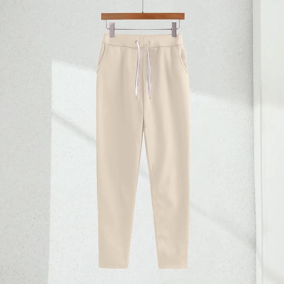 asjyhkr Plus Size Sweatpants Women Drawstring Elastic Waist Lightweight Running Gym Workout Pants with Pockets,S-4XL