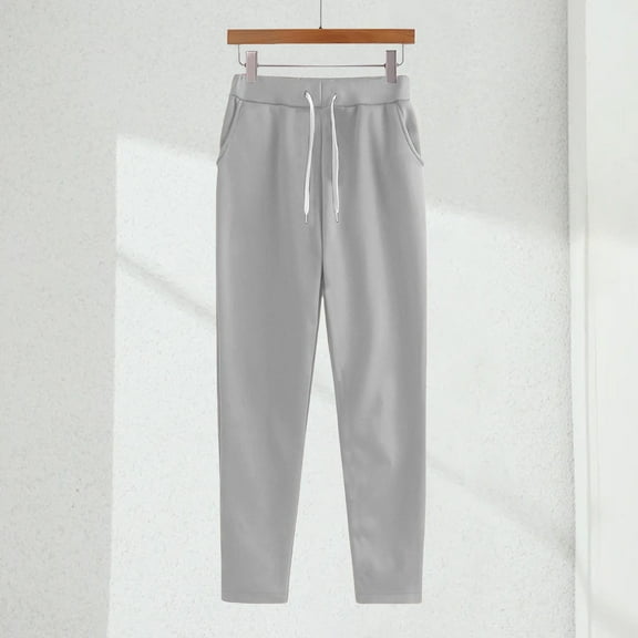 asjyhkr Plus Size Sweatpants Women Drawstring Elastic Waist Lightweight Running Gym Workout Pants with Pockets,S-4XL