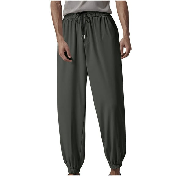 asjyhkr Plus Size Sweatpants for Men Athletic Running Gym Active Workout Joggers with Pockets and Drawstring(M-5XL)