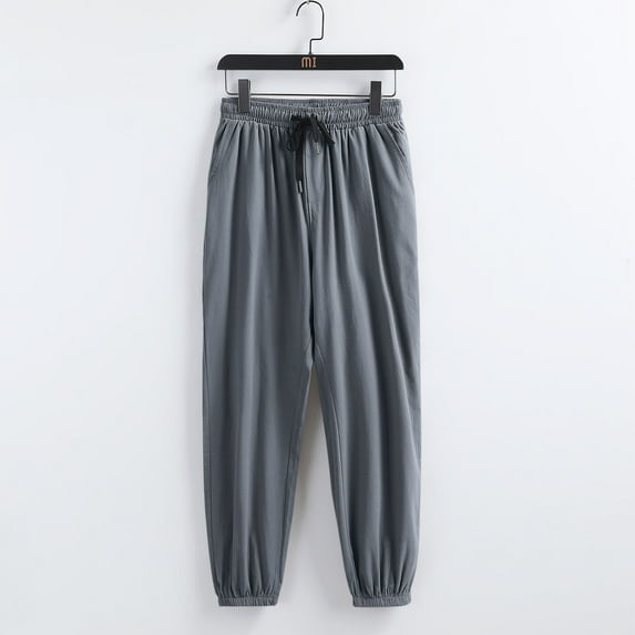 asjyhkr Plus Size Sweatpants for Men Breathable Elastic Waist Drawstring Gym Running Athletic Pants with Pockets,L-5XL