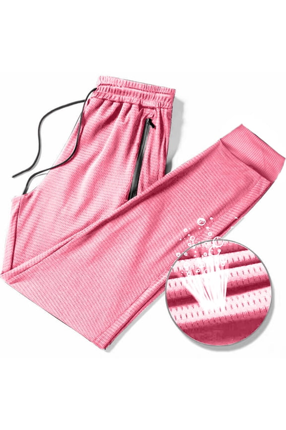 Plus Size Sweatpants for Men Drawstring Running Athletic Gym Joggers with Mesh Breathable and Zipper Pockets(S-5XL)
