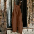 thumbnail image 1 of asjyhkr Plus Size Womens Jumpsuit Pants Sleeveless Wide Leg Casual Vacation Hiking Outdoor Overalls with Pockets,S-5XL, 1 of 5