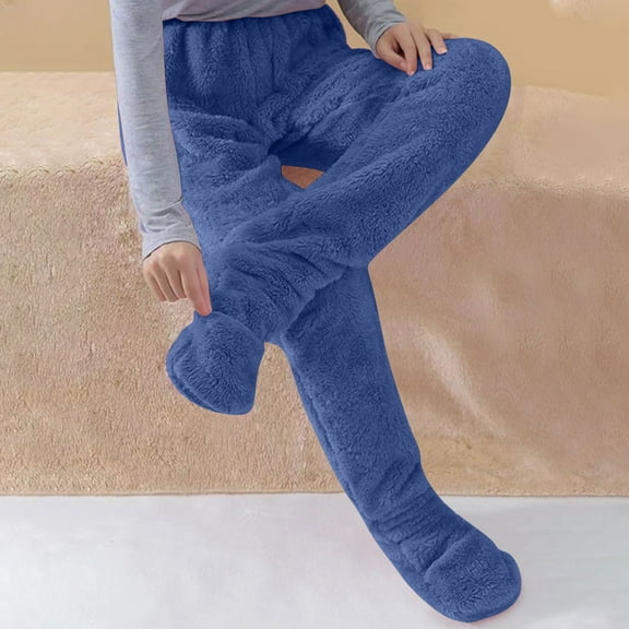 asjyhkr Plus Size Womens Pajama Pants Fleece Lined High Waist Casual Home Sleep Pants with Pockets,M-4XL