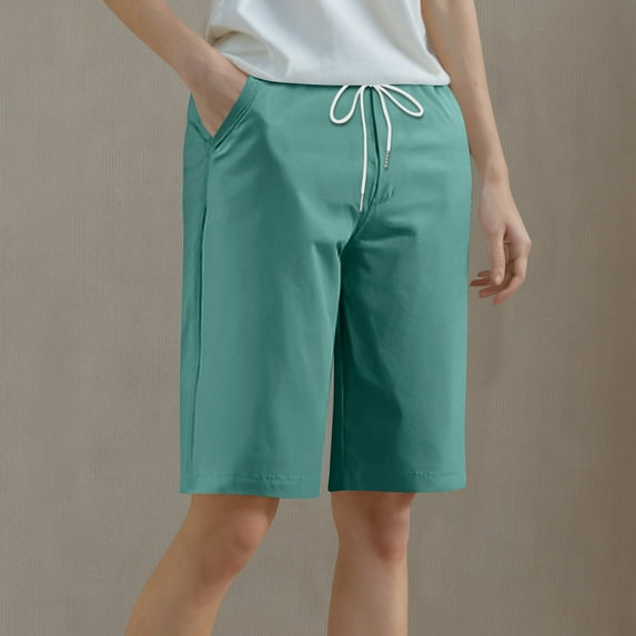 asjyhkr Plus Size Wowomens Athletic Shorts Elastic Waist Drawstring Lightweight Running Gym Tennis Pants with Pockets,M-5XL