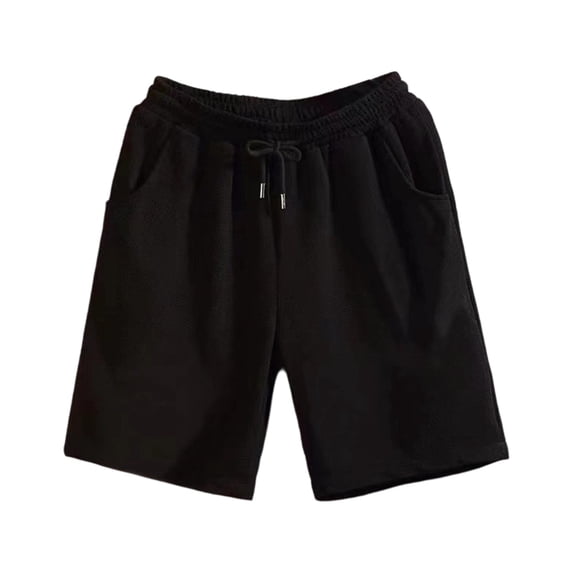 asjyhkr Running Shorts for Men Athletic Casual Elastic Waist Drawstring Basketball Lightweight Loose Fitting Gym Shorts(X-Large,Black)
