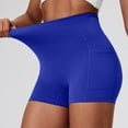 thumbnail image 1 of asjyhkr Running Shorts for Women High Waist Outdoor Biking Yoga Workout Shorts with Pockets, 1 of 9