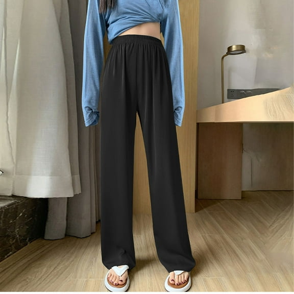 asjyhkr Sweatpants Women High Waist Wide Leg Lightweight Breathable Casual Loose Stretch Quick Drying Running Gym Workout Pants