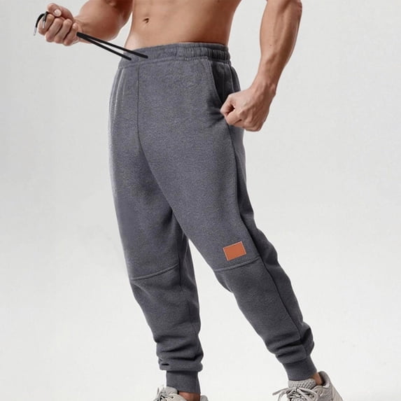 asjyhkr Sweatpants for Men Drawstring Elastic Waist Jogger Casual Solid Color Running Workout Gym Athletic Pants with Pockets