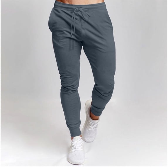 asjyhkr Sweatpants for Men Jogger Elastic Waist Drawstring Stretch Breathable Casual Running Gym Workout Pants with Pockets