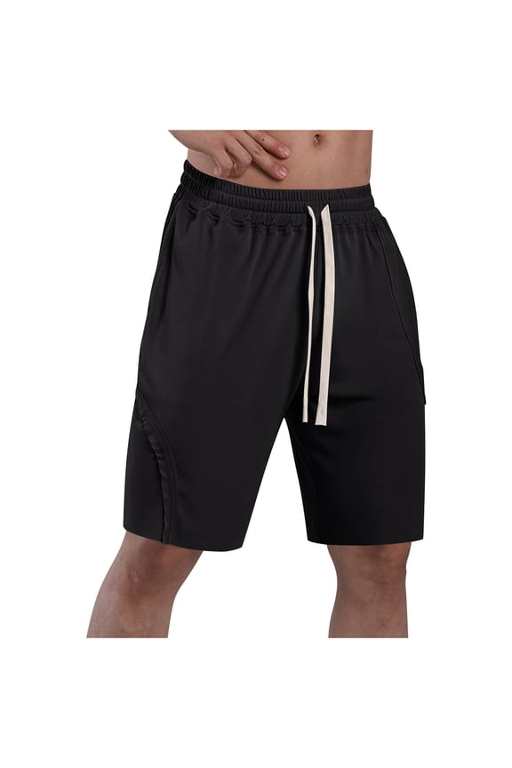 Sweatshorts for Men with Pockets Gym Workout Running Athletic Shorts with Drawstring Elastic Waist