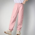 thumbnail image 1 of asjyhkr Toddler Kids Boys Girls Elastic Waist Jogger Cargo Pants with Multi Pockets 2-15 Years Loose Casual Comforty Breathable Hiking Workout Playing Outdoor Solid Color Pants,Size 100-170, 1 of 3