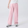 thumbnail image 1 of asjyhkr Toddler Kids Boys Girls Wide Leg High Waist Sweatpants with Pockets 4-15 Years Solid Color Casual Breathable Comforty Workout Outdoor Playing Athletic Pants,Size 120-170, 1 of 6