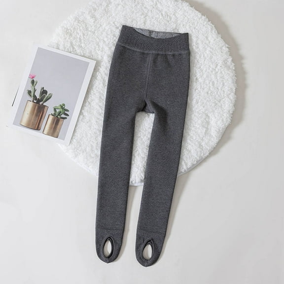 asjyhkr Toddler Kids Girls Fleece Tights Stockings Footed Leggings 3-12 Years Solid Color Casual Thermal Breathable Outside Wearing Playing Workout Base Tights,Size 100-160