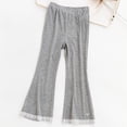 thumbnail image 1 of asjyhkr Toddler Kids Girls Lace Wide Leg Elastic Waist Pants 2-12 Years Solid Color Lightweight Comforty Casual Outdoor Workout Playing Outside Wearing Pants,Size 100-150, 1 of 6