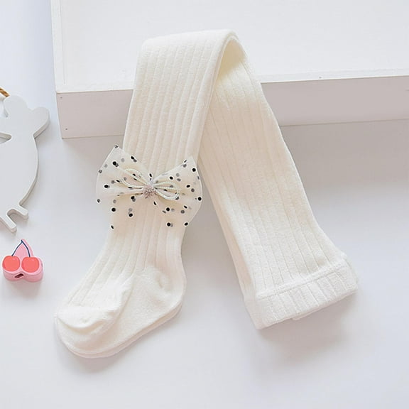 asjyhkr Toddler Kids Girls Stockings Bows Stretch Leggings 1-12 Years Lightweight Breathable Thermal Casual Playing Outdoor Workout Solid Color Base Pants,S-2XL