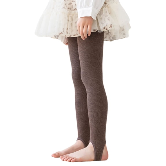 asjyhkr Toddler Kids Tights for Girls Stockings Footed Leggings 1-13 Years Solid Color Lightweight Breathable Comforty Dance Outside Wearing High Waist Pantyhose,Size 100-160
