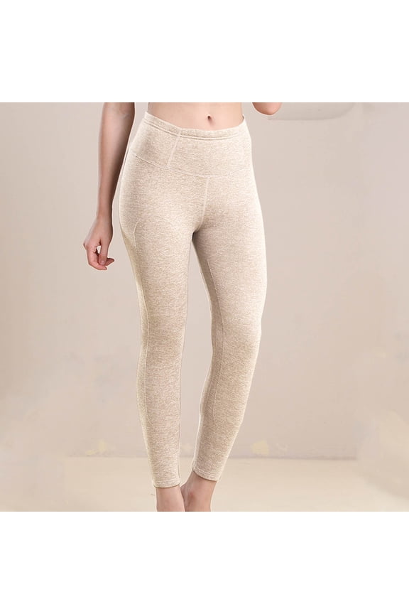 Womens Base Layer Pants High Waist Fleece Lined Thermal Running Gym Yoga Workout Legging