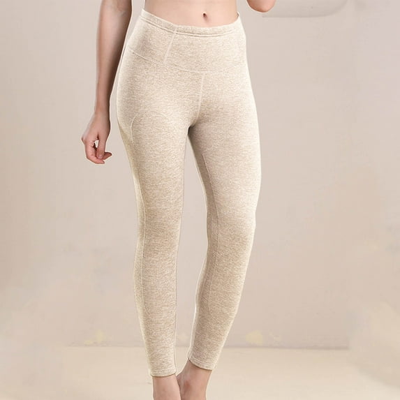 asjyhkr Womens Base Layer Pants High Waist Fleece Lined Thermal Running Gym Yoga Workout Legging