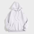 thumbnail image 1 of asjyhkr Womens Hoodies Drawstring Hooded Long Sleeve Pullover Solid Color Loose Casual Thermal Running Gym Workout Tops with Pockets, 1 of 5