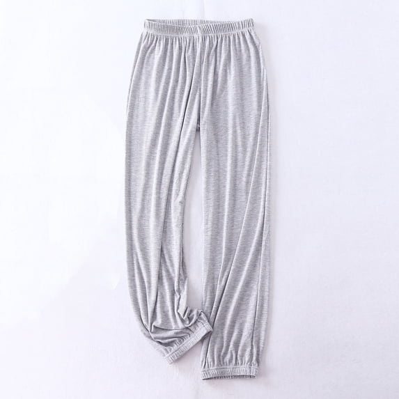 asjyhkr Womens Pajama Pants Elastic Waist Jogger Solid Color Loose Casual Lightweight Breathable Homewear Sleepwear Outside Wearing Plush Pants