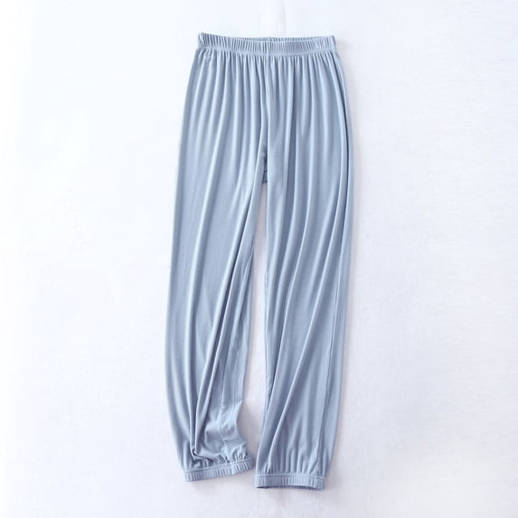 asjyhkr Womens Pajama Pants Elastic Waist Jogger Solid Color Loose Casual Lightweight Breathable Homewear Sleepwear Outside Wearing Plush Pants