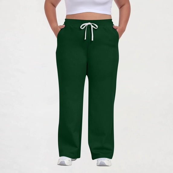 asjyhkr Womens Sweatpants Plus Size Drawstring Elastic Waist Athletic Pants with Pockets