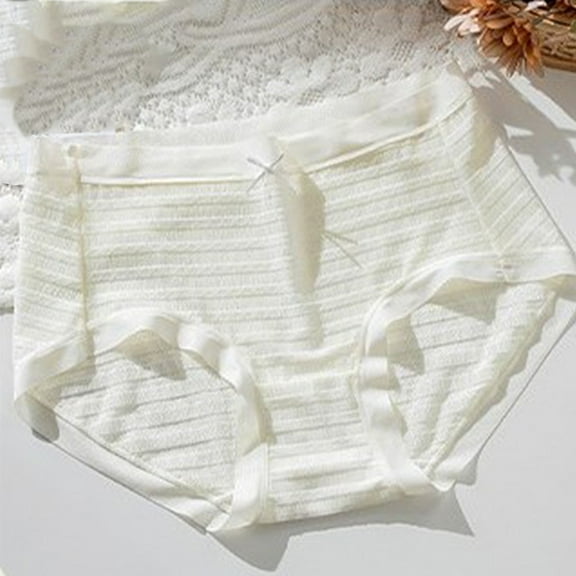 asjyhkr Womens Underwear Stretch Middle Waist Lightweight Seamless Brief Solid Color Breathable Quick Drying Soft Comforty Ladies Panties