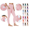 thumbnail image 1 of asjyhkr Yoga Pants for Women High Waist Stretch Butt Lifting Tights Solid Color Casual Breathable Gym Workout Athletic Leggings with Pockets, 1 of 9