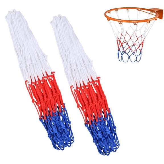 asketball Net, Heavy Duty Basketball Net, Basketball Hoop Nets Replacement,Loops Basketball Net, Suitable for Basketball, Indoor Outdoor