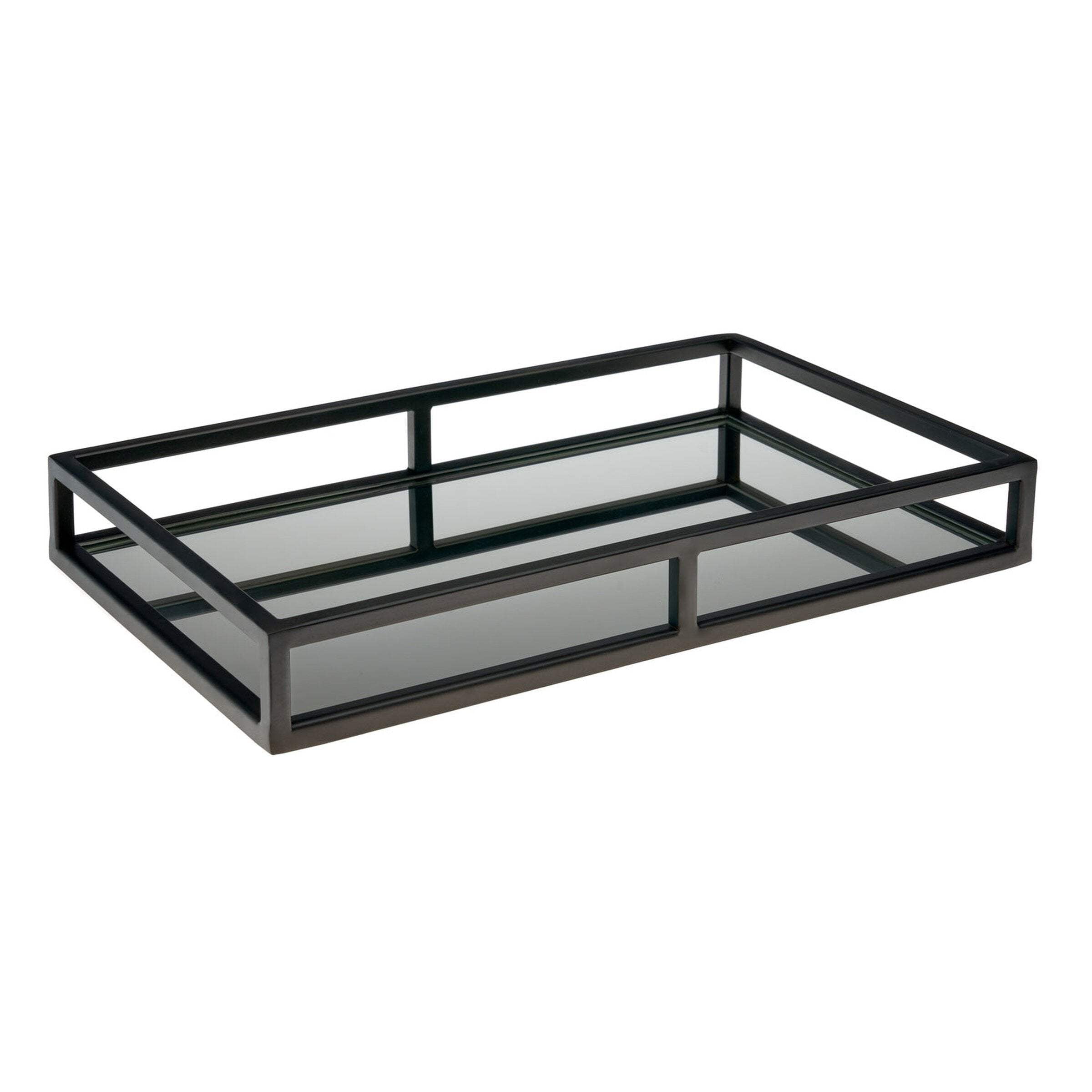 Aspen Gunmetal Mirrored Stainless Steel Serving Tray