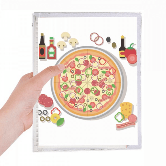 assorted pizza italy tomato foods notebook loose diary refillable journal statiry