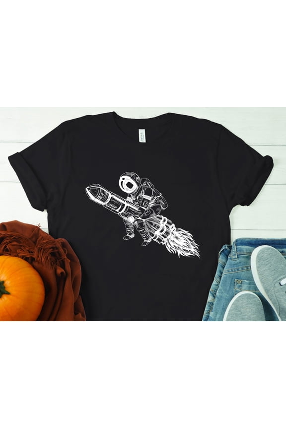 astronaut T-shirt, spaceman shirts, space rocket shirt, astronaut rocket tees, astronaut fly tees, spacesuit tees, funny astronaut shirts