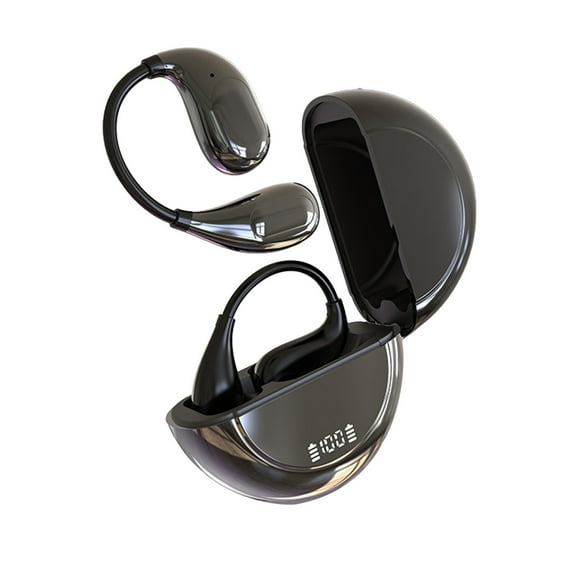 asxite Bluetooth Earbuds,Hanging Ear Type Large Capacity Built-in Battery Low Latency True Wireless Multi Model Suitable For Type-C Fast Charging Sports 5.4 Bluetooth Headphones Black