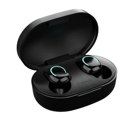 asxite Bluetooth Earbuds,Wireless Bluetooth Headphones Buit In Fingerprint Control And Charging Case Build In Power Display Wireless Headset Black