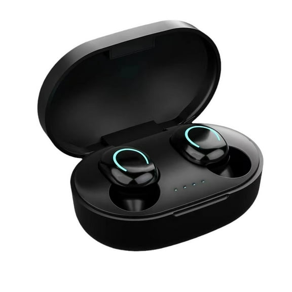 asxite Bluetooth Earbuds,Wireless Bluetooth Headphones Buit In Fingerprint Control And Charging Case Build In Power Display Wireless Headset Black