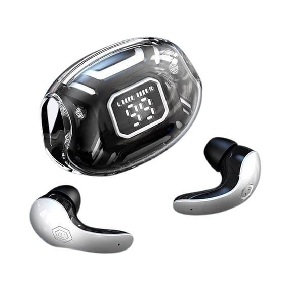 asxite Bluetooth Headphones,Bluetooth 5.3 Wireless Earphones Long Range Sports In Ear Mech Style Stereo Effect Active Noise Reduction Bluetooth Earphones Black