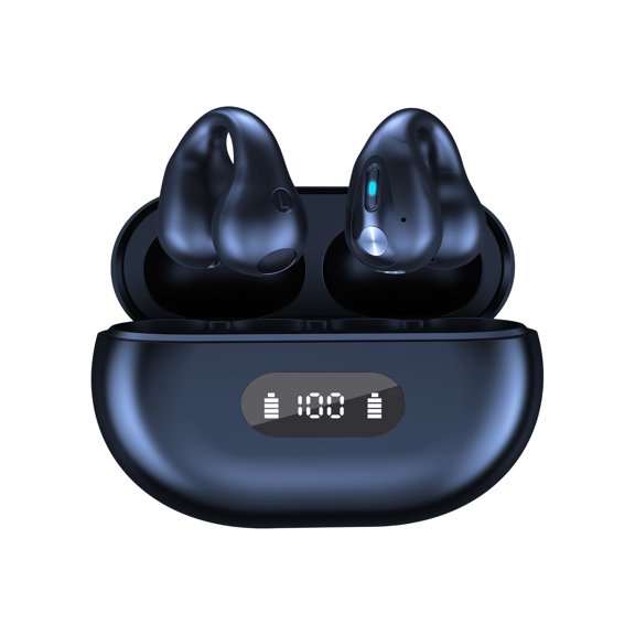 asxite Bluetooth Headphones,Wireless Ear Clip Headphones With Translation Function 144 Languages Bluetooth 5.3 Open Ear Headphones Apply For Running Sports Cycling Driving Black