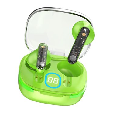 asxite Bluetooth Headphones,Wireless Earbuds Bluetooth 5.3 In Ear Light-Weight Headphones Built-in Microphone Immersive Great Sound Headset With Breathing Light Charging Case,Green