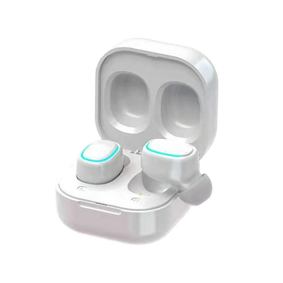 asxite Headphones Wireless,Bluetooth Wireless Headphones Earbuds With LED Power Display Charging Case Stereo Eardphones In Ear Built In Mic Headset Great Sound,White