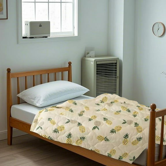 asxite Lightweight Blanket,Plain Printed Washed Summer Quilt Ventilation Quilt